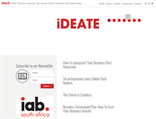 Tablet Screenshot of ideate.co.za